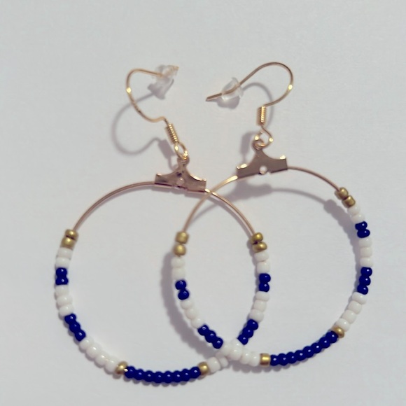 Hand Crafted Jewelry - Handmade • Bead Hoop Earrings